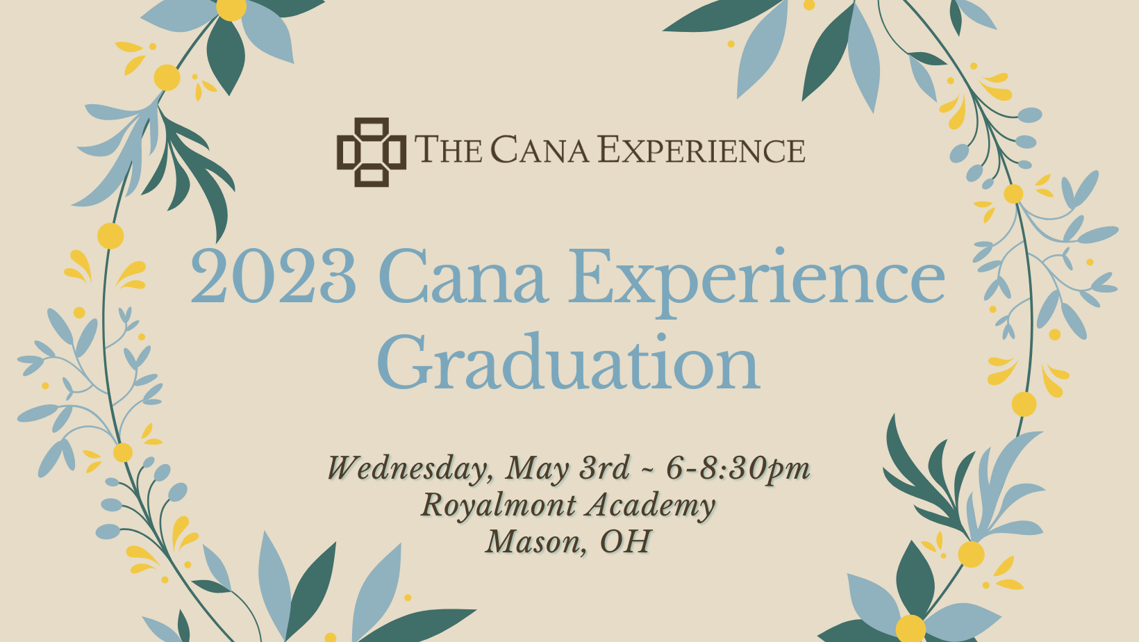 2023 Cana Graduation Banner Image